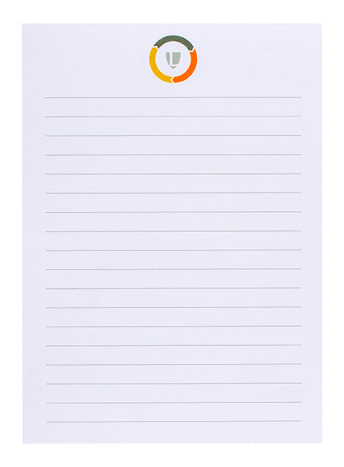 Legends Notepad In White - Front View