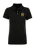 Ladies Tri-Blend Pique Polo In Black - Front View