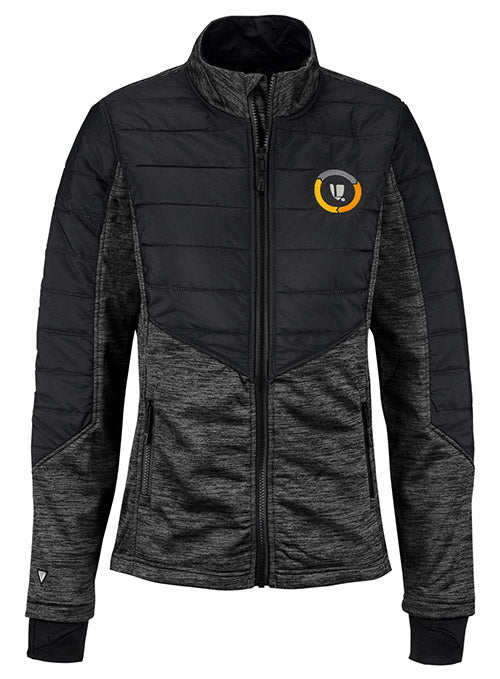 Ladies Water-Resistant Jacket in Black and Gray