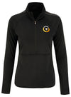 L/S Pennant Sport 3/4 Zip Black In Black - Front View