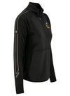 L/S Pennant Sport 3/4 Zip Black In Black - Angled Right Side View