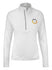 Ladies Half-Zip in White - Front View