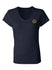 Ladies Logo Cotton V-Neck T-Shirt - Navy