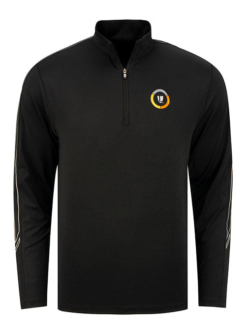 Pennant Sport Half Zip Black In Black - Front View