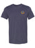 Cotton/Polyester Logo T-Shirt - Heather Midnight Navy - Front View